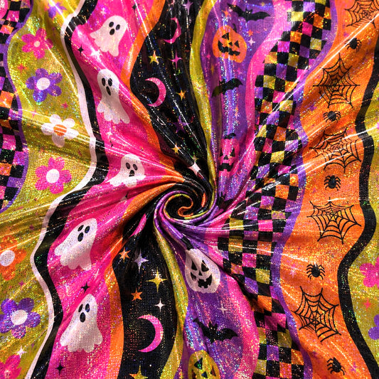 Halloween Waves | 6x6 Scaling | Printed Holographic | Ready To Ship
