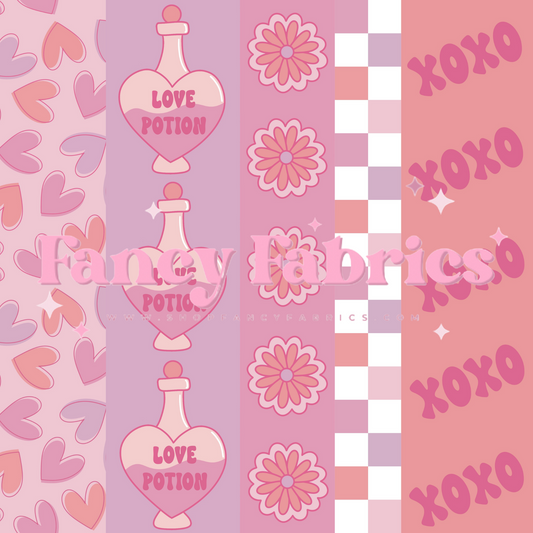 Lauren Liza Designs | VDay Retro Stripes | PREORDER | By The Yard