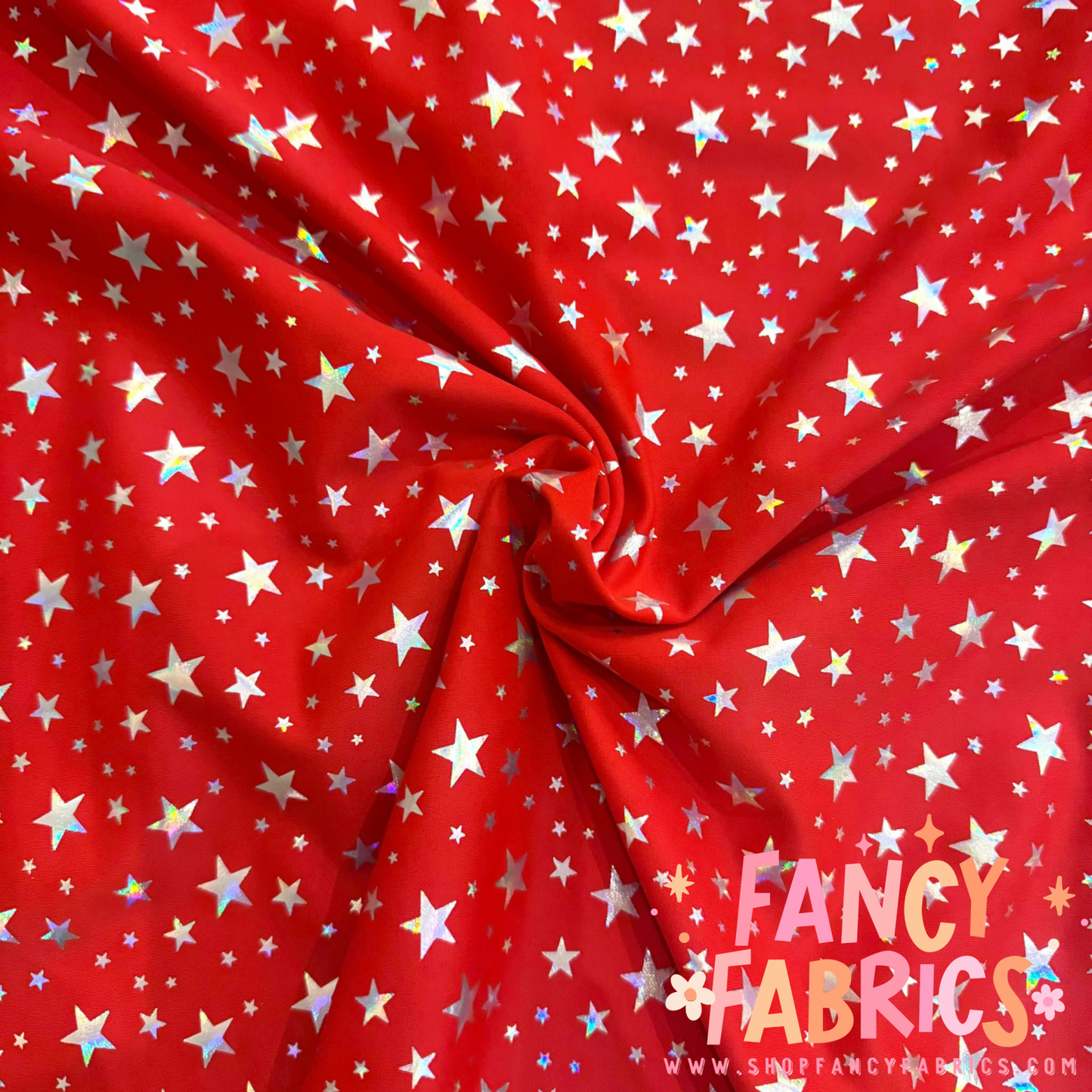 Holo Stars (Red) | Foil Spandex | Ready To Ship