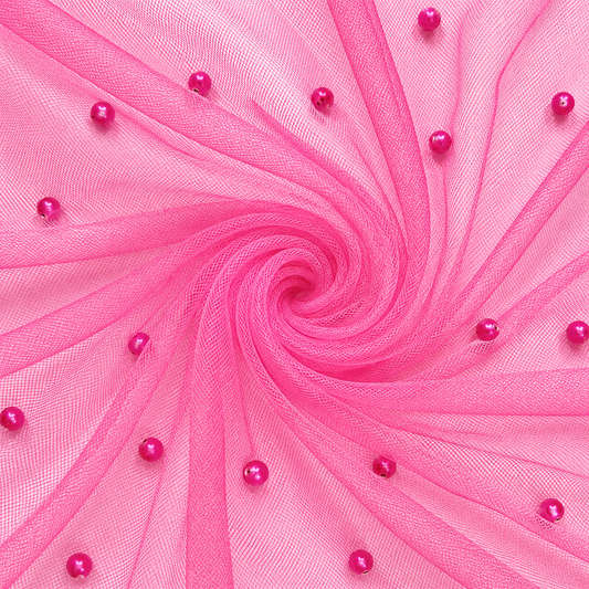 Hot Pink | Pearl Mesh | Ready To Ship