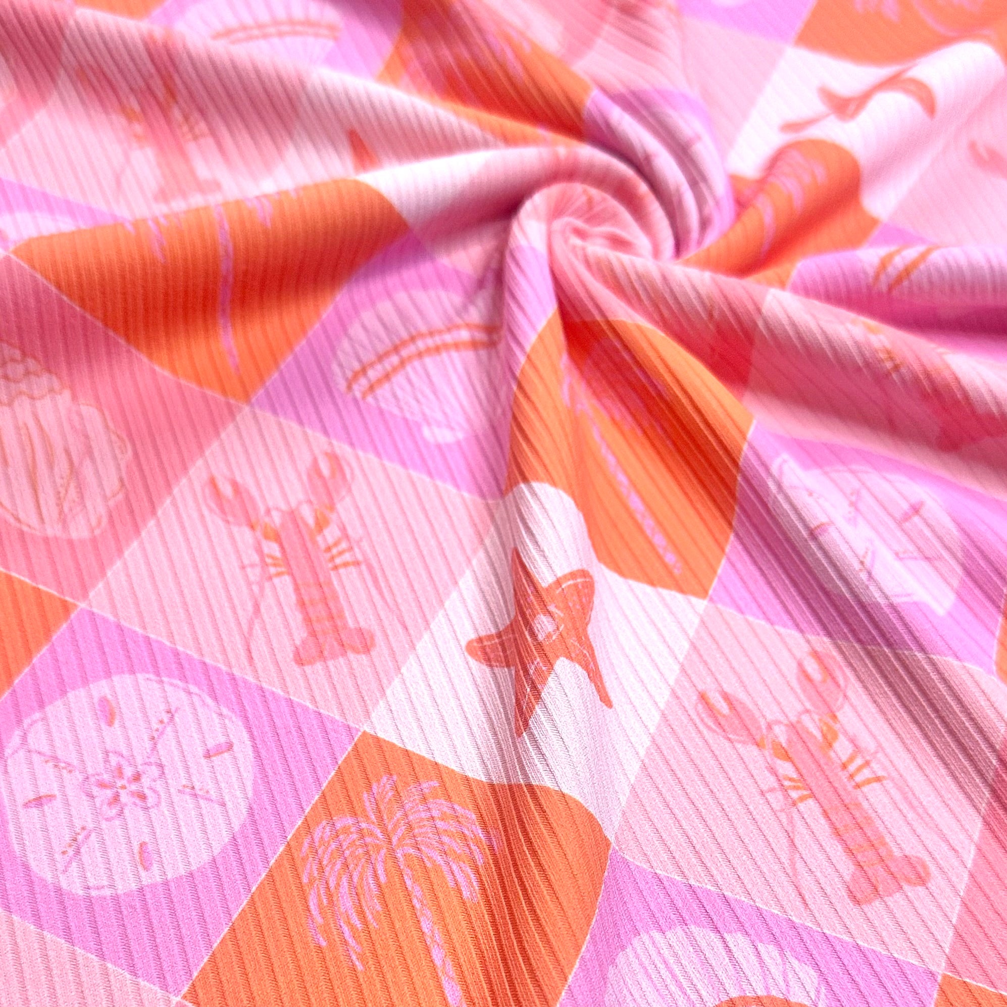 Beachy Diamonds | 6x6 Scaling | Skinny Rib | Ready To Ship