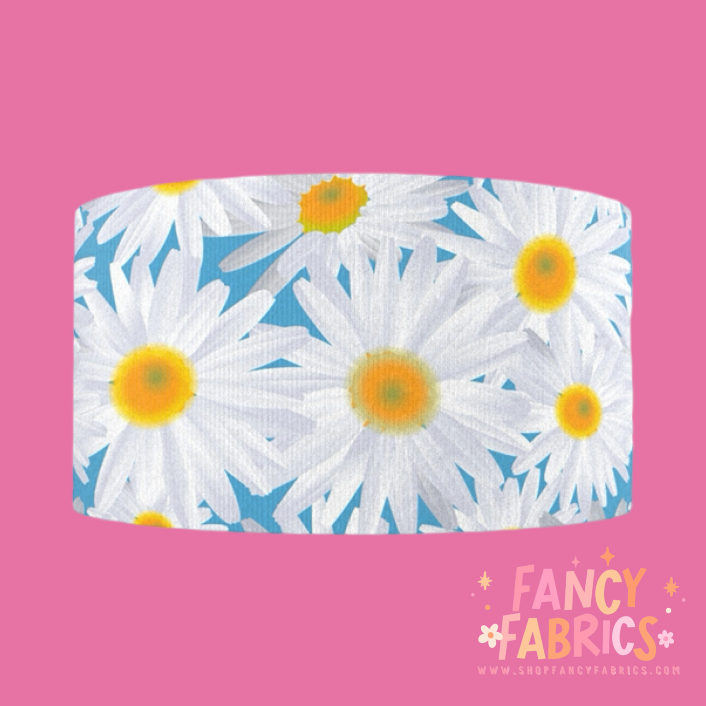 Daisies | 3" Single Sided | Printed Ribbon | Ready To Ship