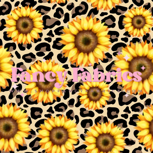 Creative Graphics | Leopard Sunflowers | PREORDER | By The Yard