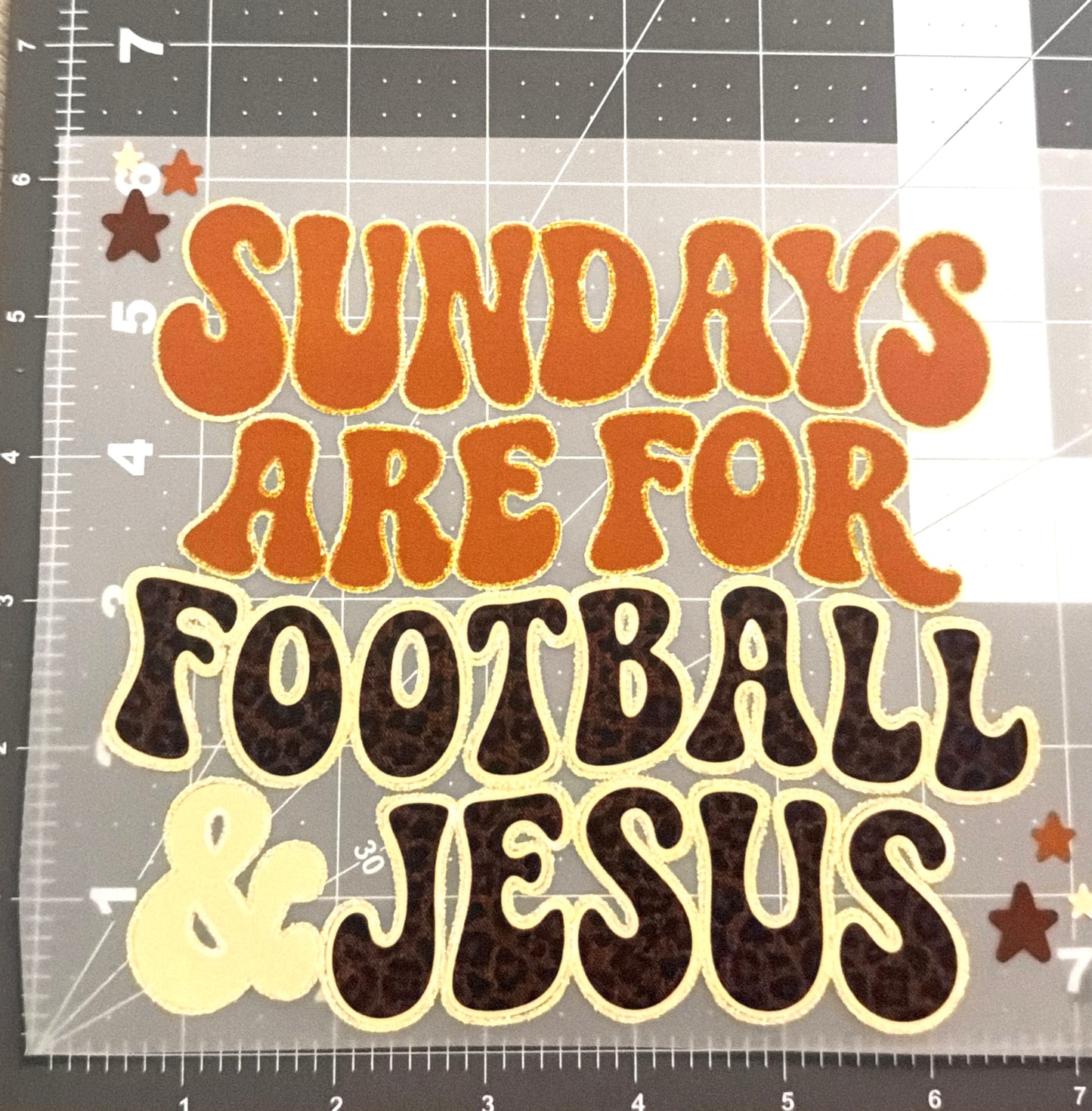 Football & Jesus  | Child Size | DTF Transfer
