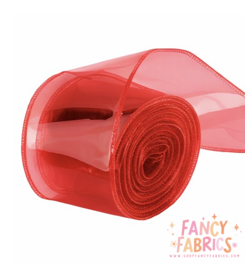 Red | 2" Jelly Ribbon | Printed Ribbon | Ready To Ship