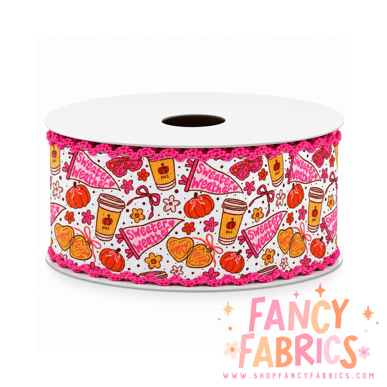 Sweater Weather | 2" Single Sided | Moonstitch Printed Ribbon | Ready To Ship
