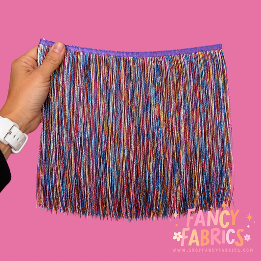 Purple Confetti Tinsel | Fringe | By The Yard