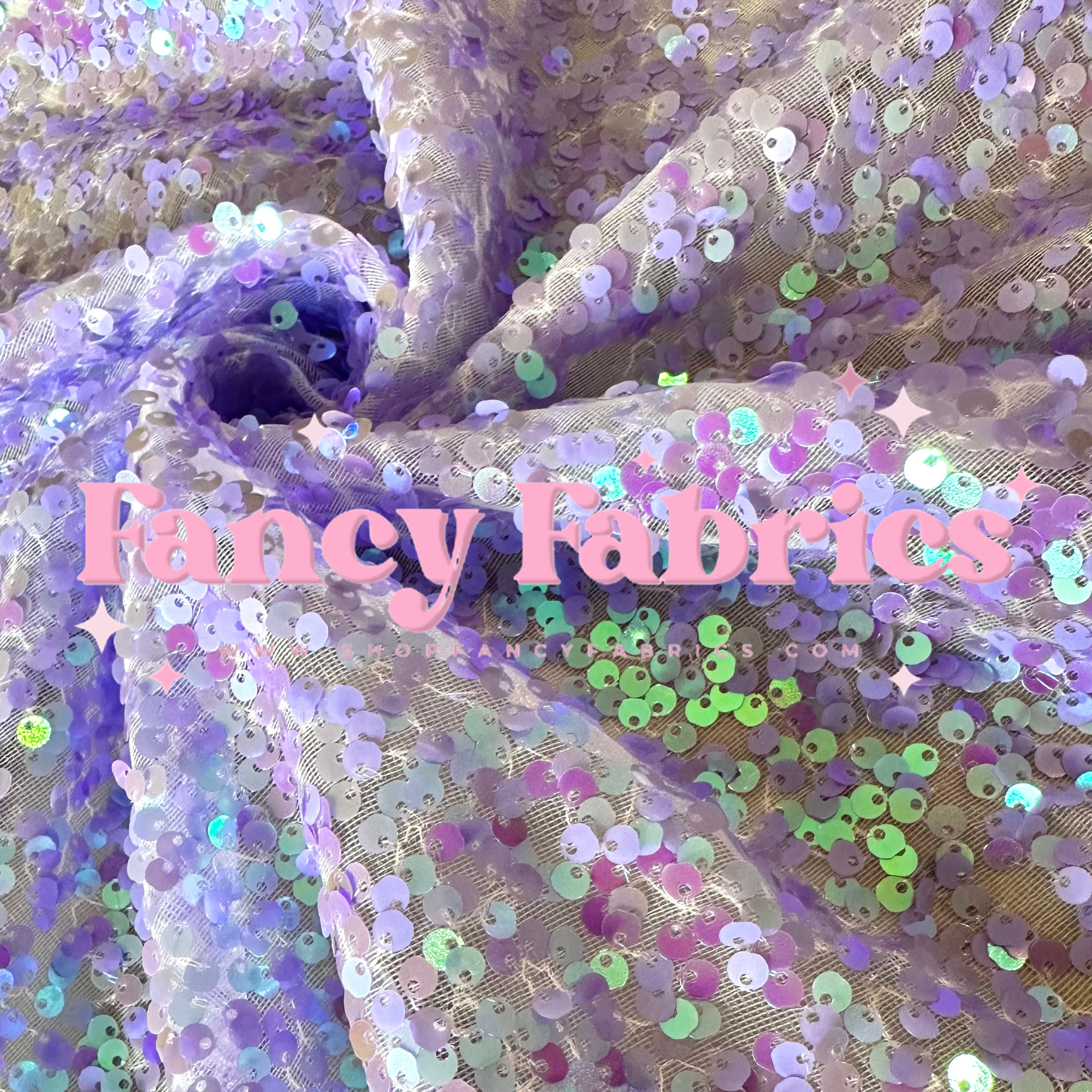 Purple | Stretch Sequin Mesh | Ready To Ship