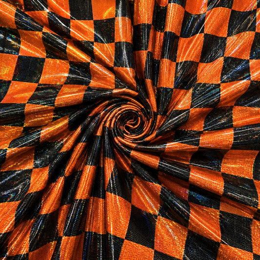Halloween Checks | 6x6 Scaling | Printed Holographic | Ready To Ship