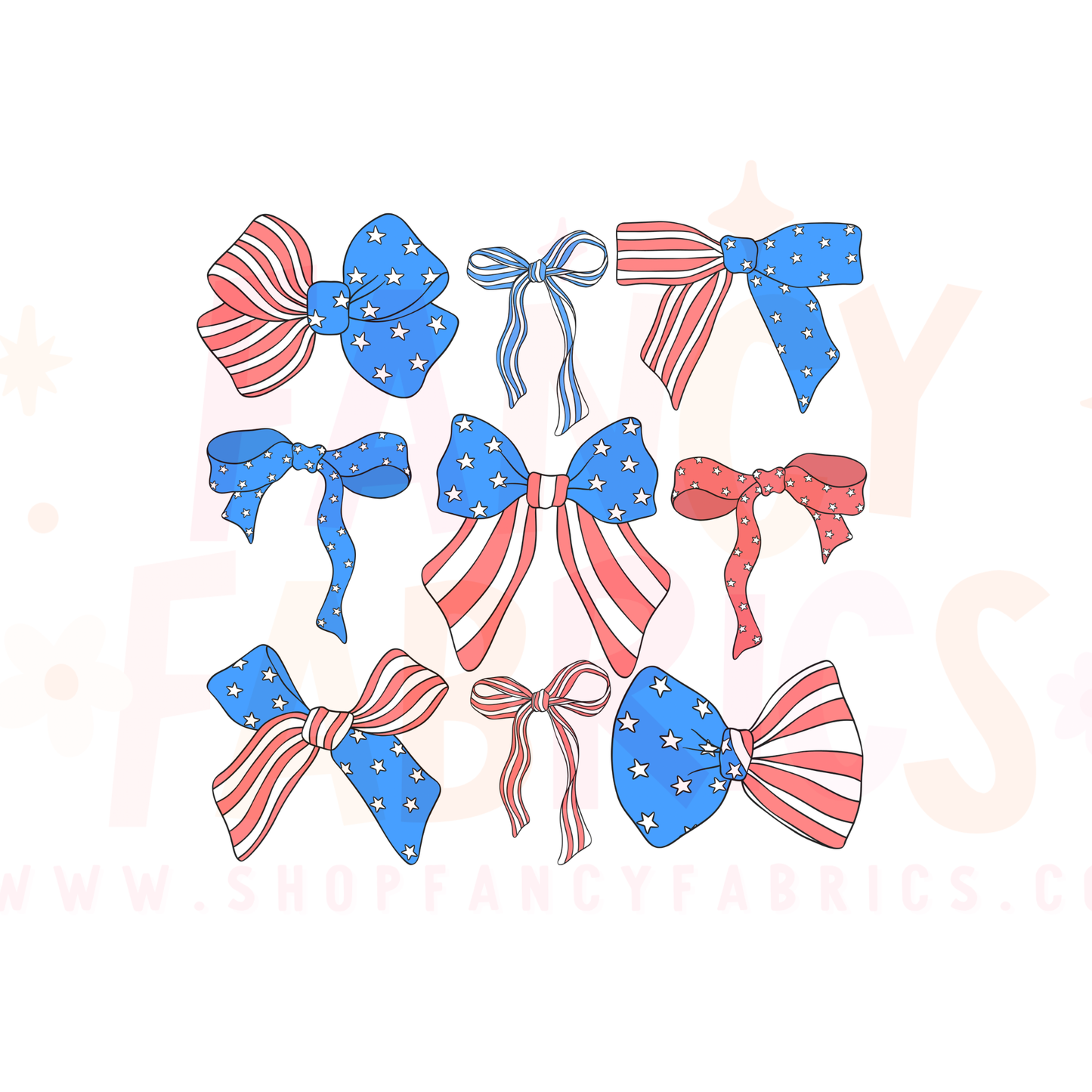 USA Bows | Child Size | DTF Transfer