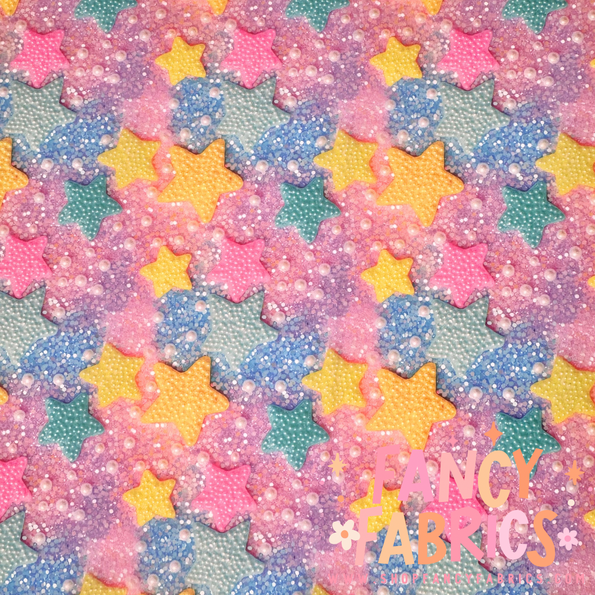 Glitter Stars | Swim | 4x4 Scaling | Ready To Ship