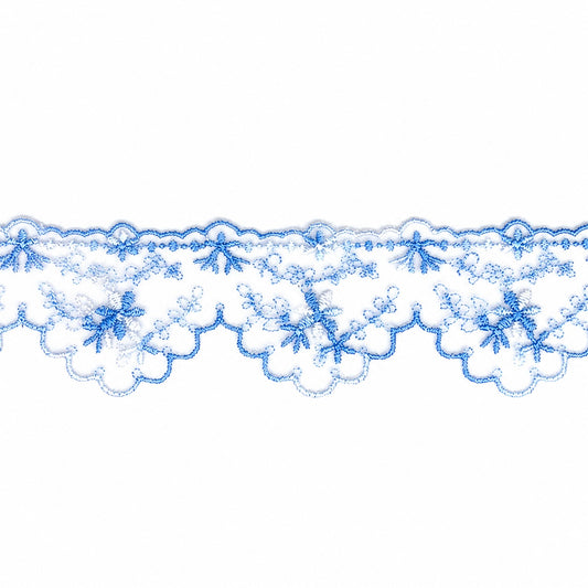 Blue Dreams | Embroidered Lace Trim | Ready To Ship