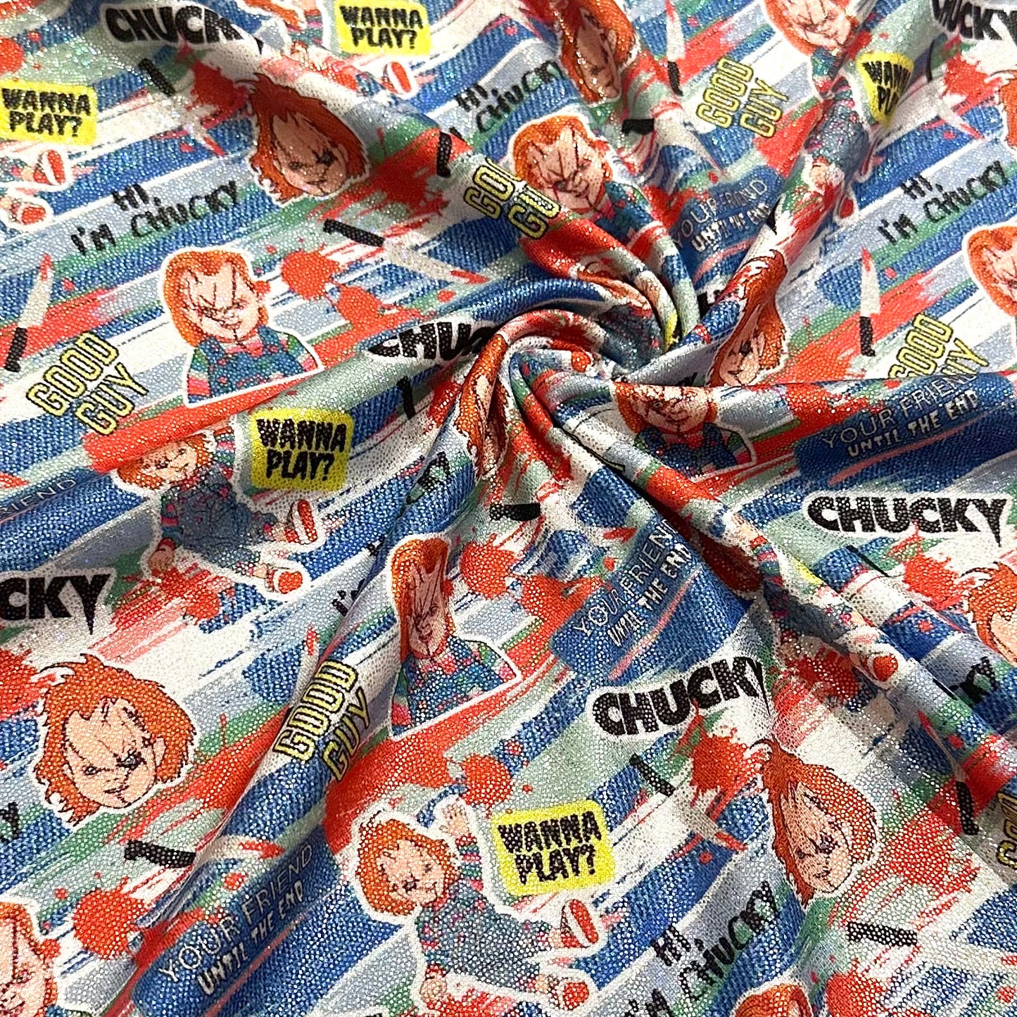 Chucky Brushstrokes | 4x4 Scaling | Printed Holographic | Ready To Ship
