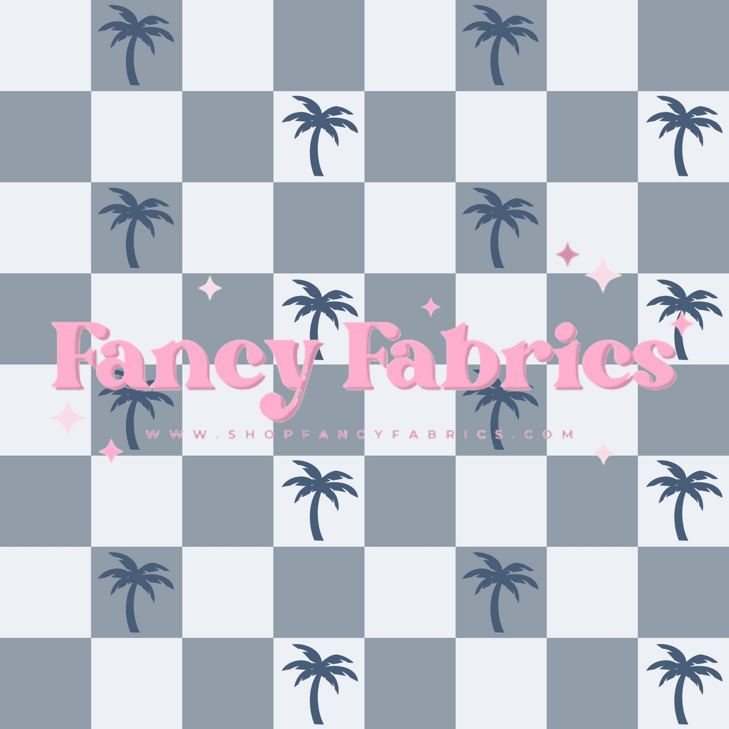 Palm Tree Checkers 2 | PREORDER | By The Yard