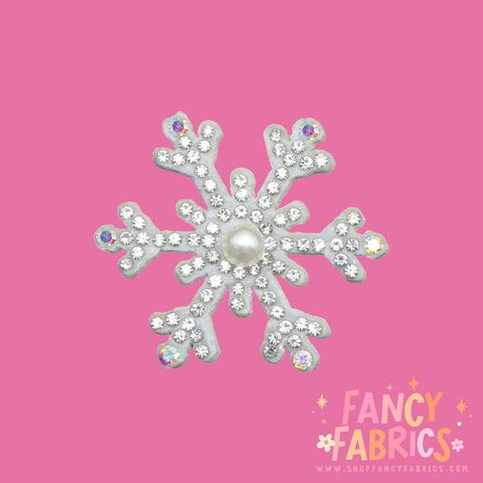 Rhinestone Snowflake | Felt Patch