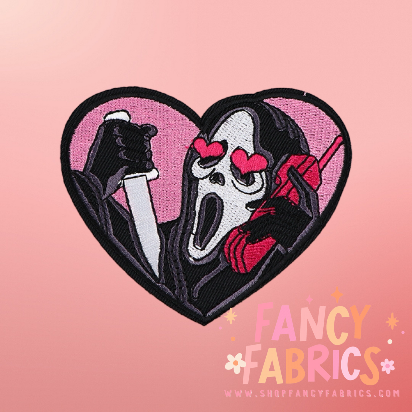 Ghostface (Heart) | Iron On Patch