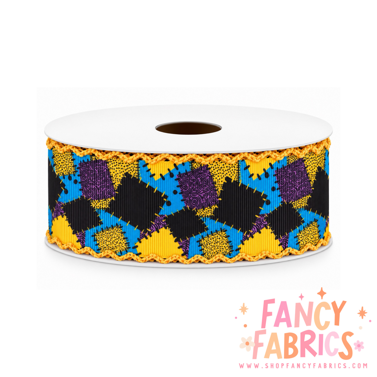 NBC Patchwork | 2" Single Sided | Moonstitch Printed Ribbon | Ready To Ship