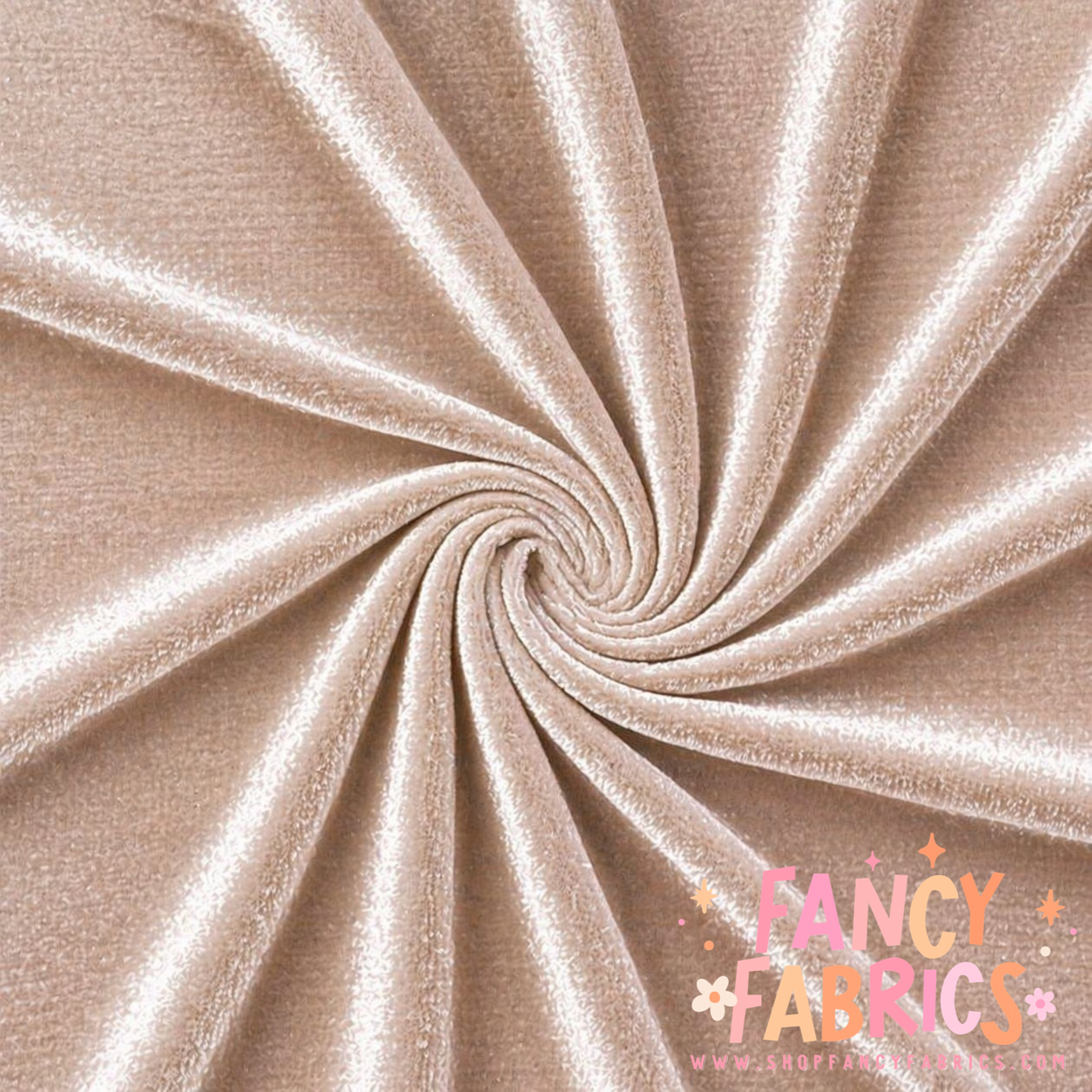 Champagne | Solid Stretch Velvet | Ready To Ship