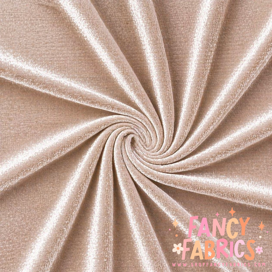 Champagne | Solid Stretch Velvet | Ready To Ship