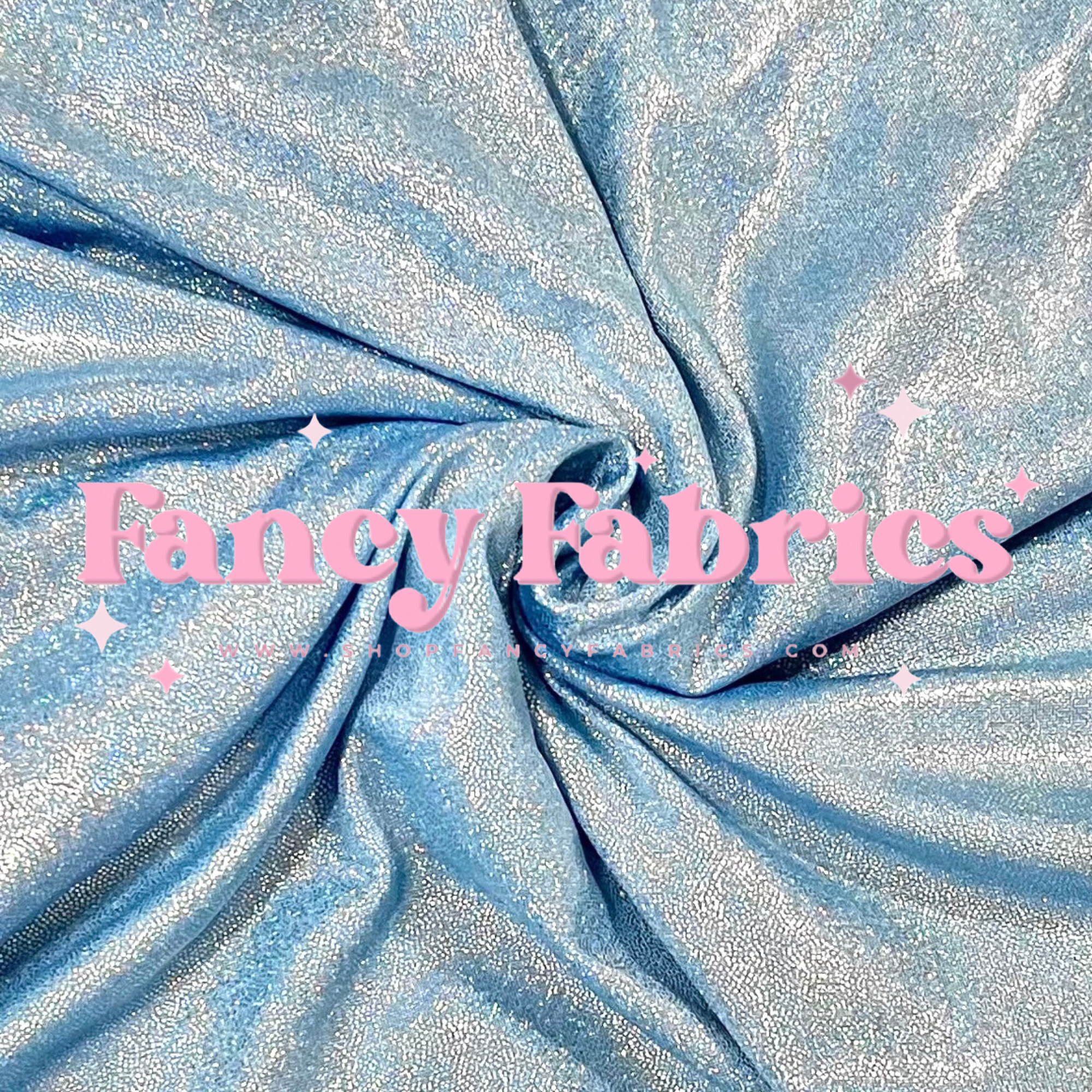 baby blue holographic fabric

