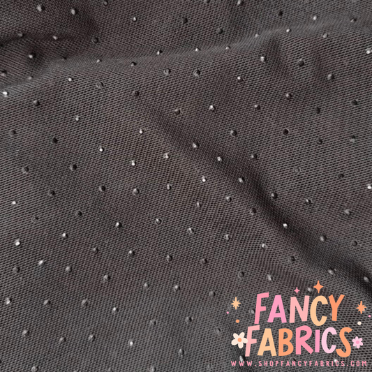 Black On Black | Rhinestone Mesh | Ready To Ship