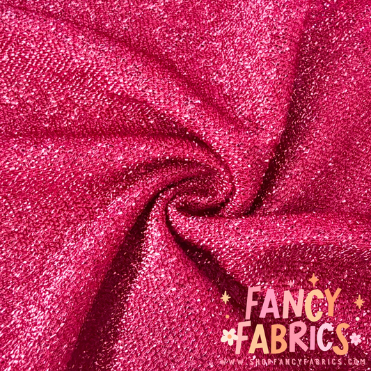 Bright Pink | Tinsel Fabric | Ready To Ship