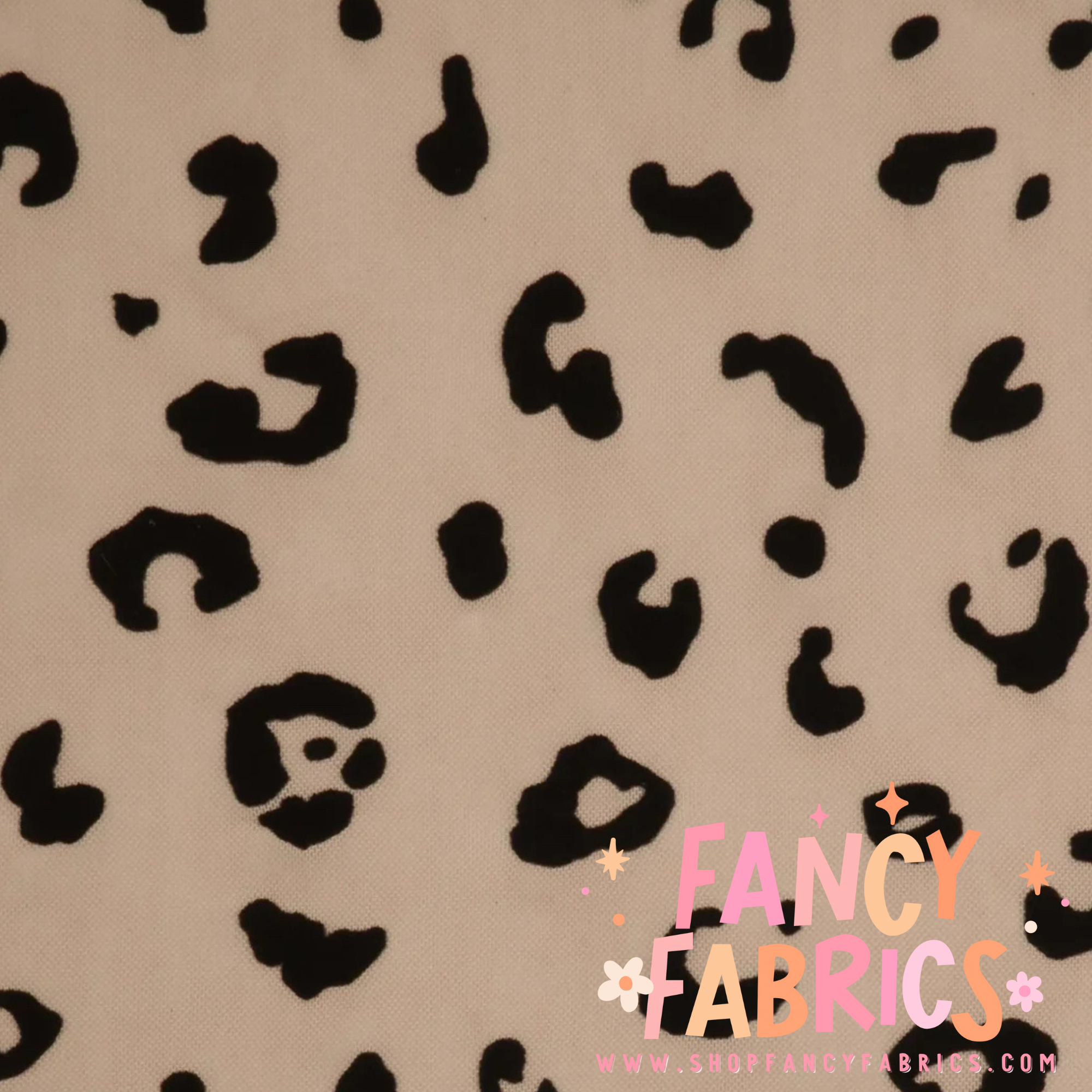 Taupe | Flocked Leopard Mesh | Ready To Ship