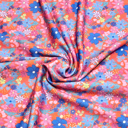 Orange Floral | Swim | 4x4 Scaling | Ready To Ship