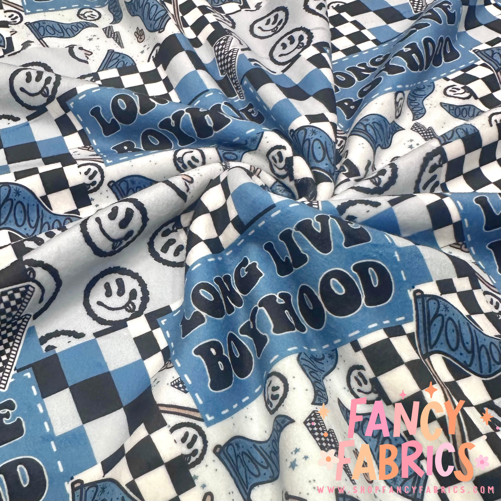 Long Live Boyhood | Single Sided Minky | Ready To Ship