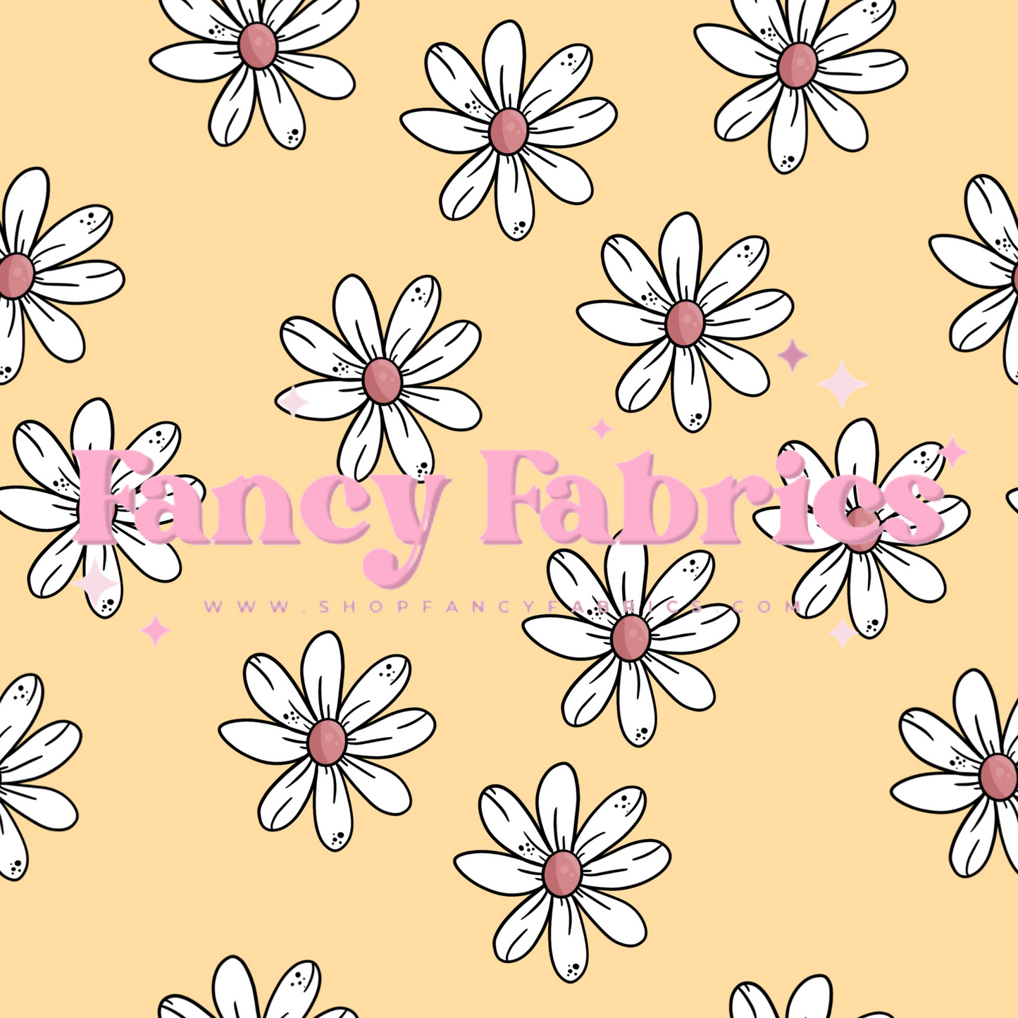 Spring Daisies (Yellow) | PREORDER | By The Yard
