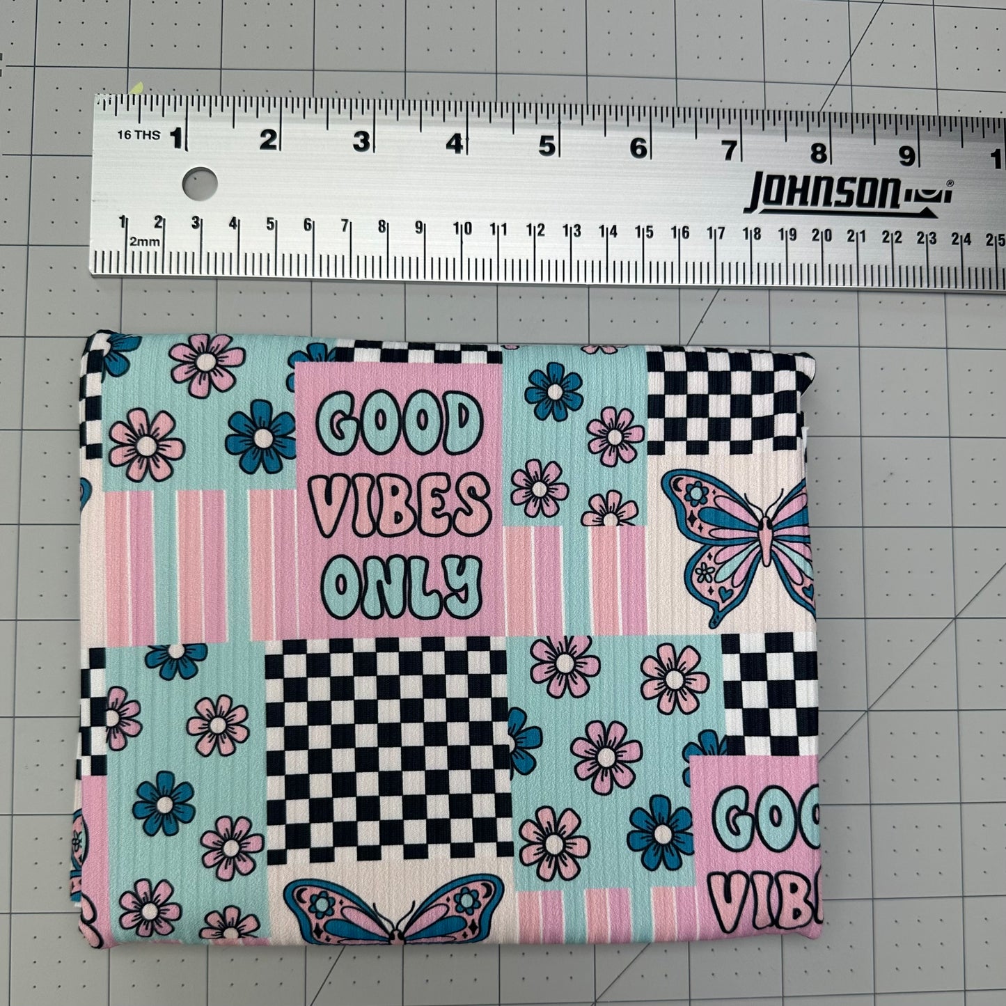 Good Vibes Patchwork | 8x8 Scaling | Skinny Rib | Ready To Ship