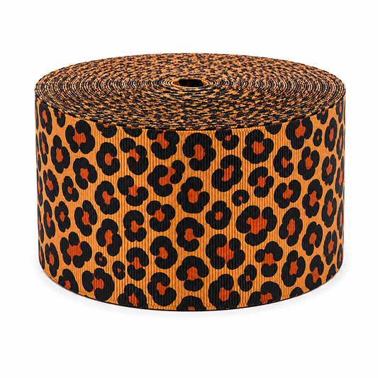 Classic Leopard | 3" Single Sided | Printed Ribbon | Ready To Ship