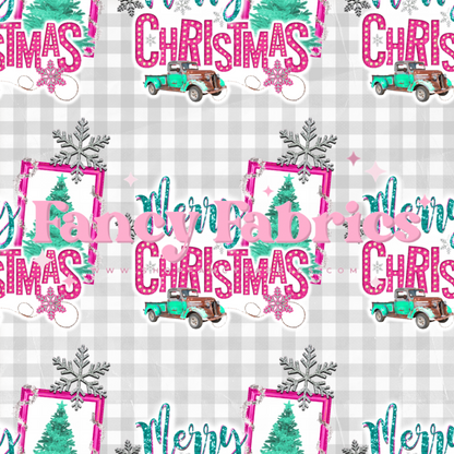 Merry Christmas (Plaid) | PREORDER | By The Yard