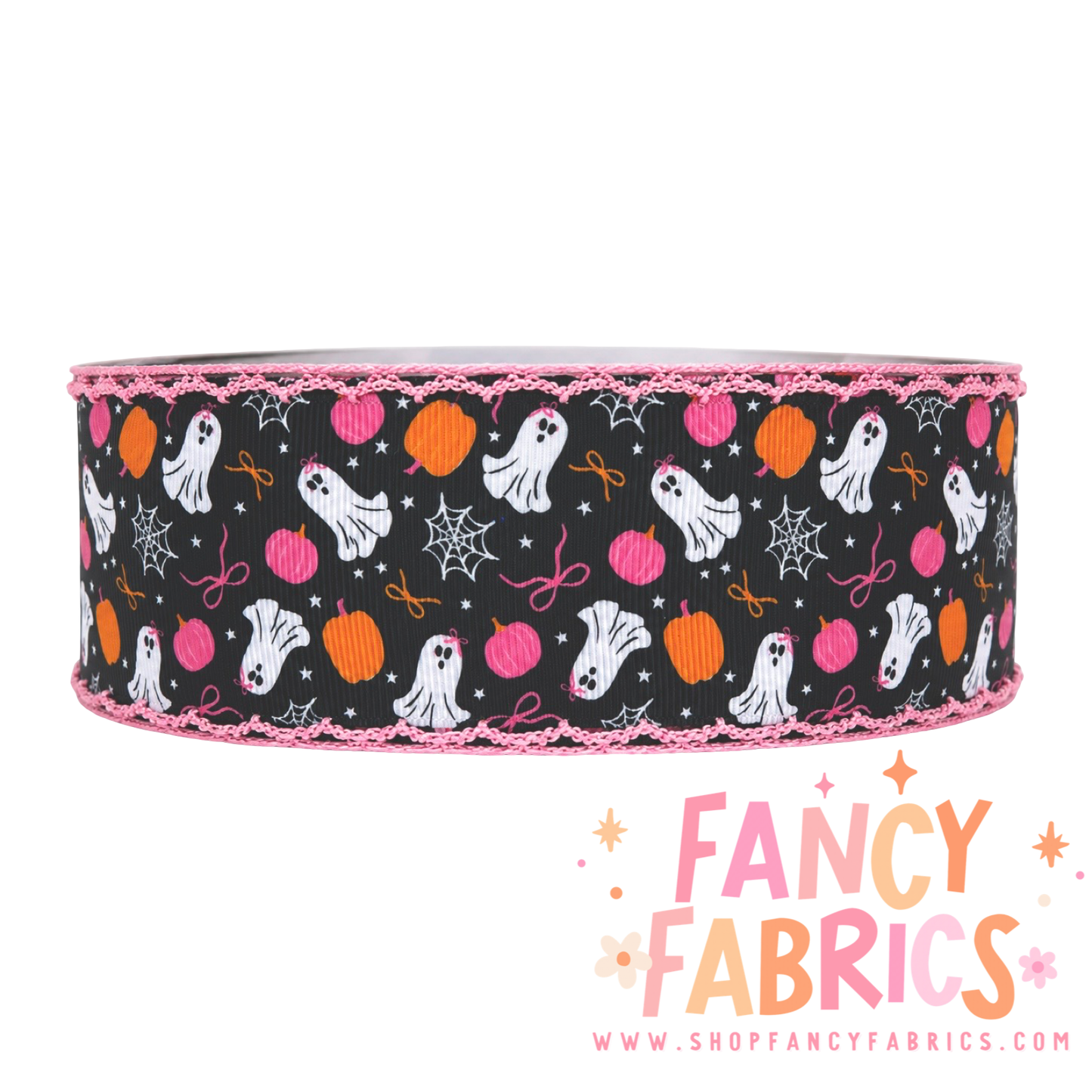 Girly Ghosts | 2" Single Sided | Moonstitch Printed Ribbon | Ready To Ship