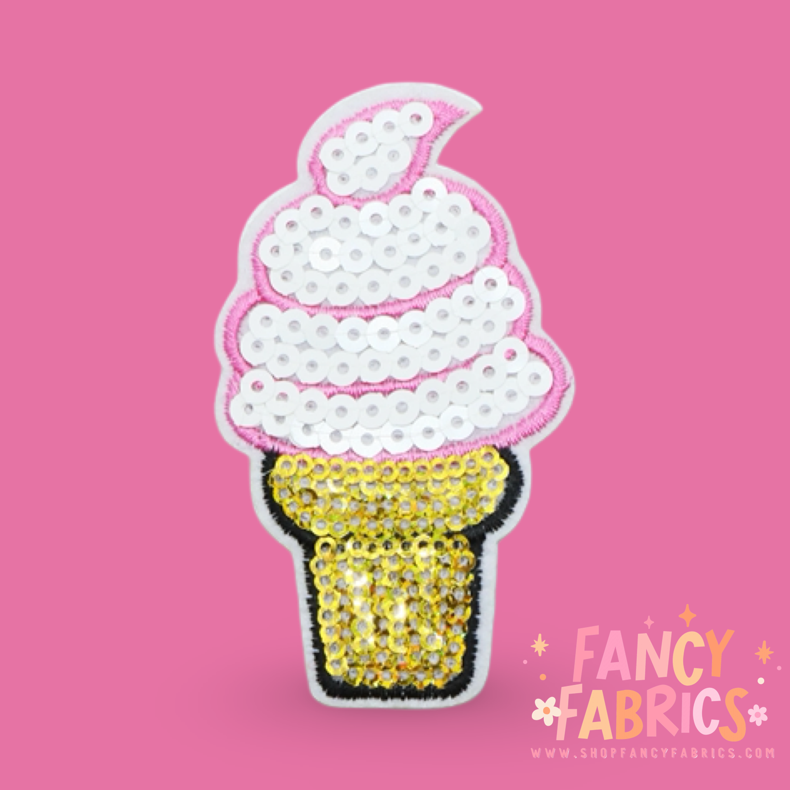 Ice Cream (Sequins) | Iron On Patch