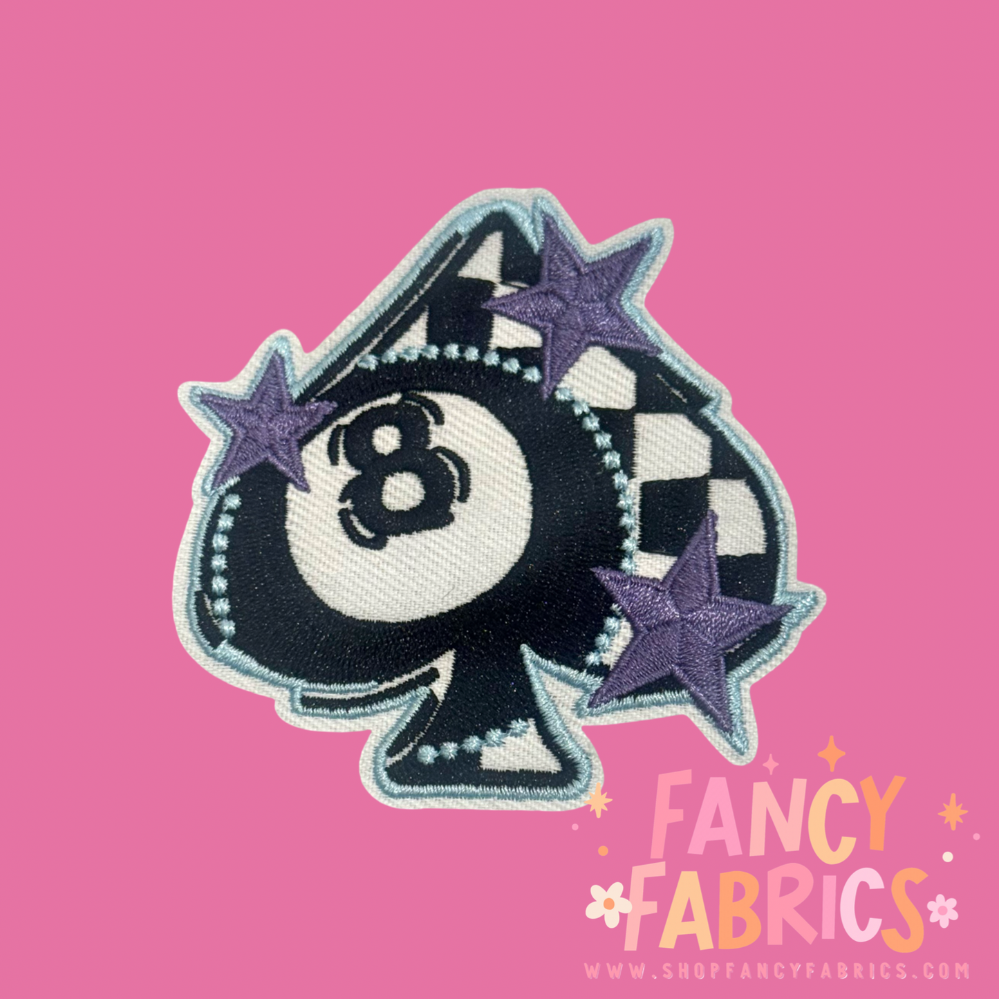 8 Ball Spade | Iron On Patch