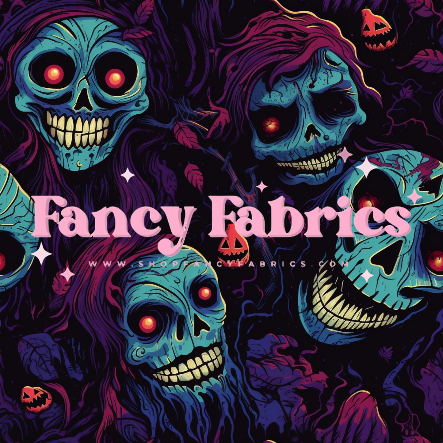 Blue Skulls | PREORDER | By The Yard