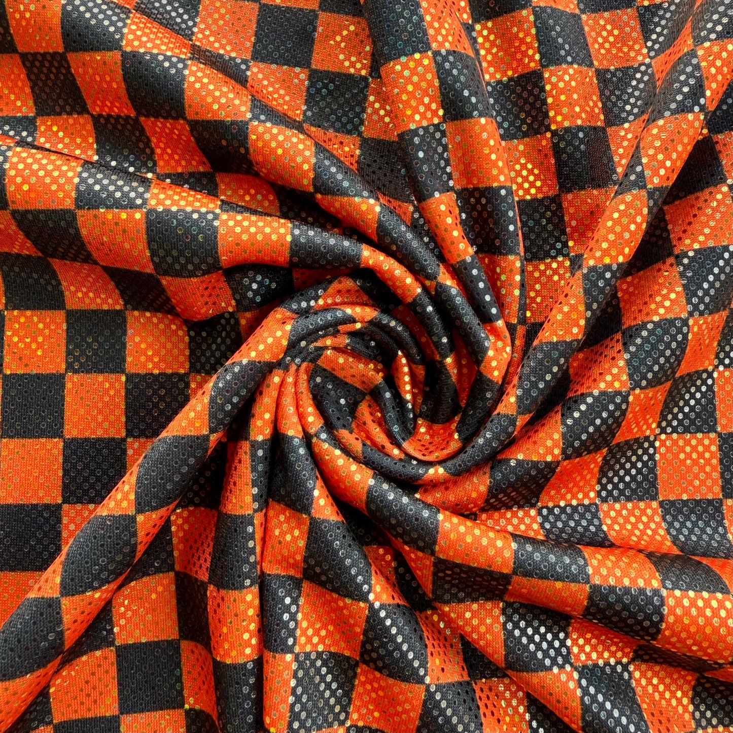 Halloween Checkers | 4x4 Scaling | Printed Shattered Holographic | Ready To Ship