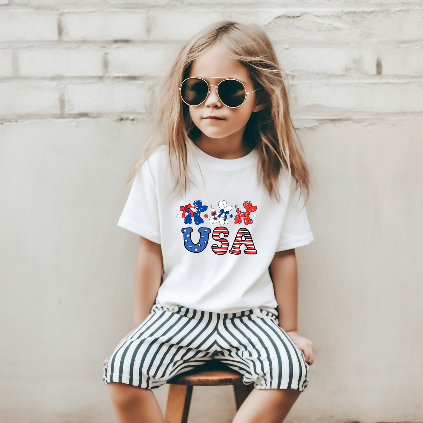 USA Balloon Dogs | Child Size | DTF Transfer