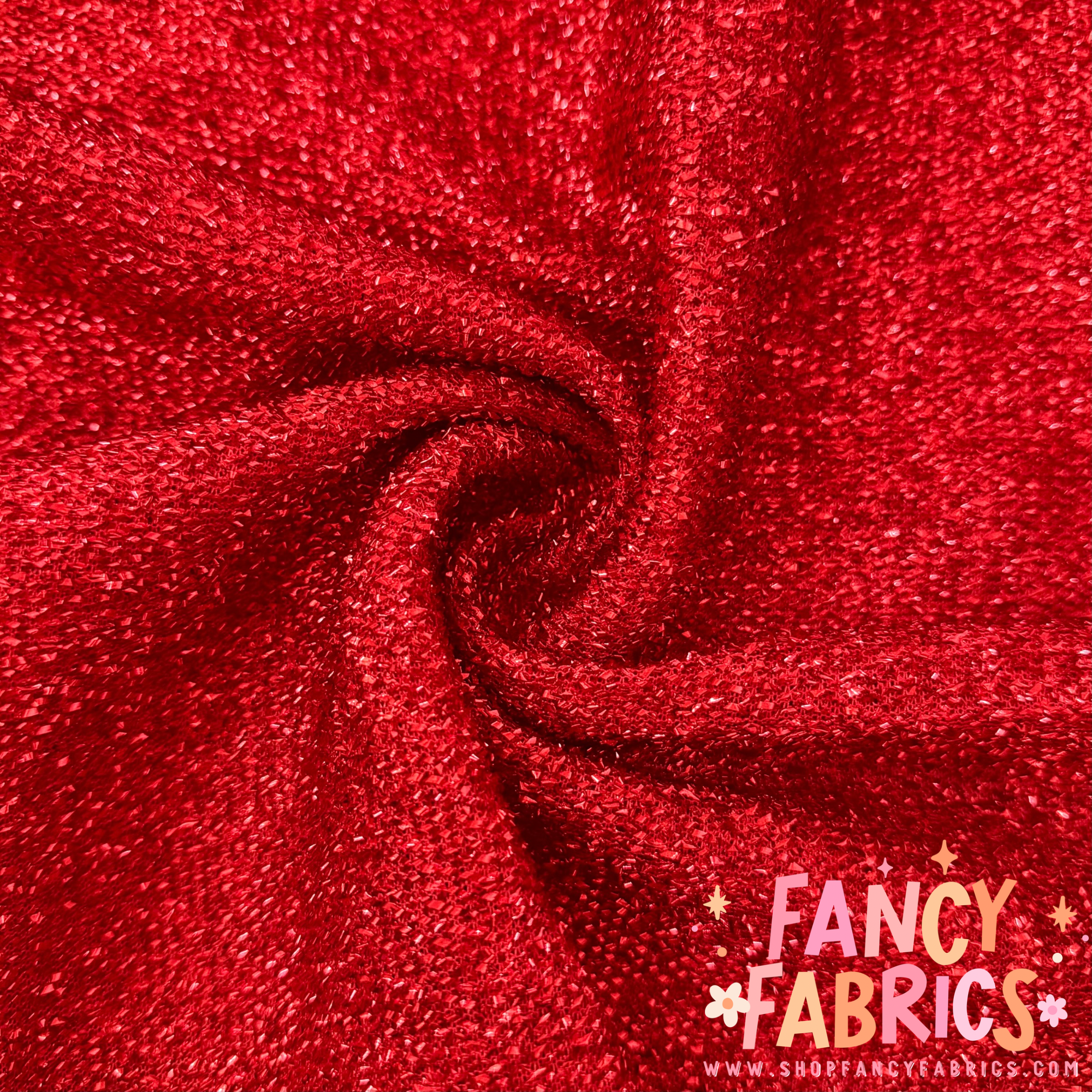 Red | Tinsel Fabric | Ready To Ship