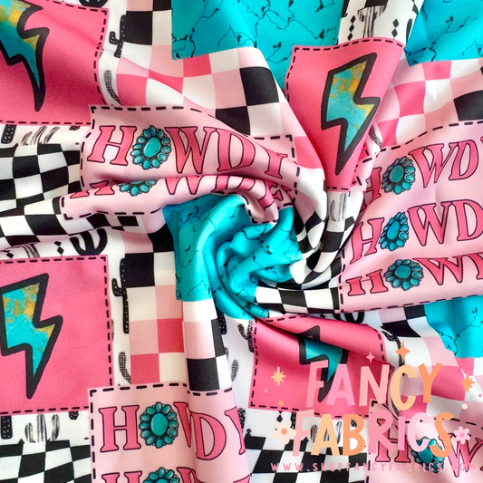 Howdy Bolts (Pink) | Swim | 6x6 Scaling | Ready To Ship