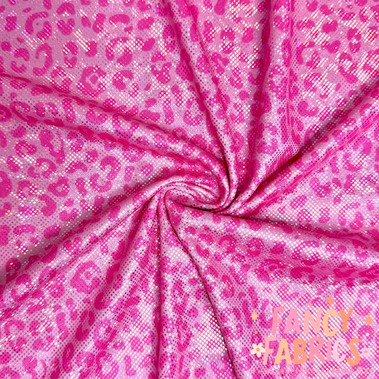 Pink Leopard | 6x6 Scaling | Printed Shattered Holographic | Ready To Ship