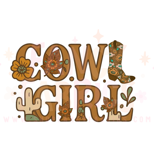 Cowgirl | Adult Size | DTF Transfer | Ready To Ship