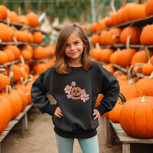 Floral Pumpkin | Child Size | DTF Transfer