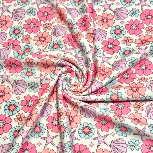 Seashell Floral | Swim | 4x4 Scaling | Ready To Ship