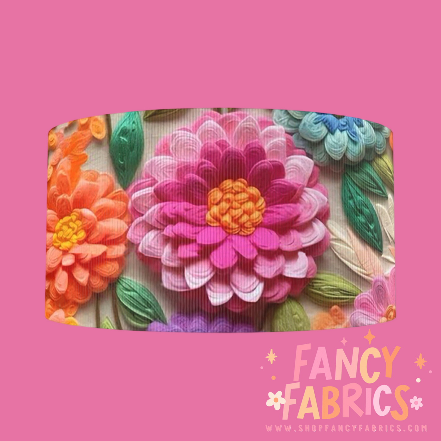 Bright Floral | 3" Single Sided | Printed Ribbon | Ready To Ship