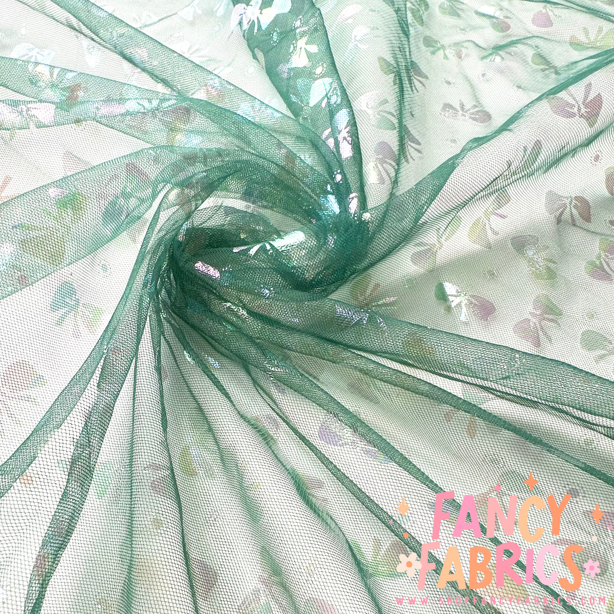 Holo Bows (Green) | Stretch Mesh | Ready To Ship