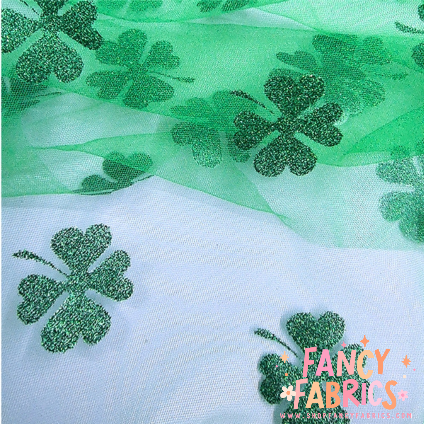 Glitter Clovers | Mesh | Ready To Ship