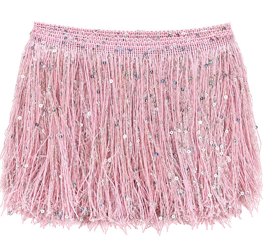 Light Pink | Sequin Fringe | By The Yard