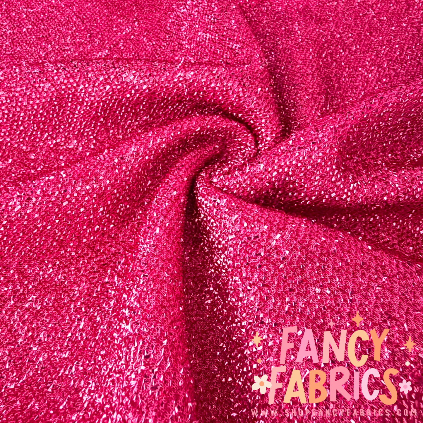 Bright Pink | Tinsel Fabric | Ready To Ship
